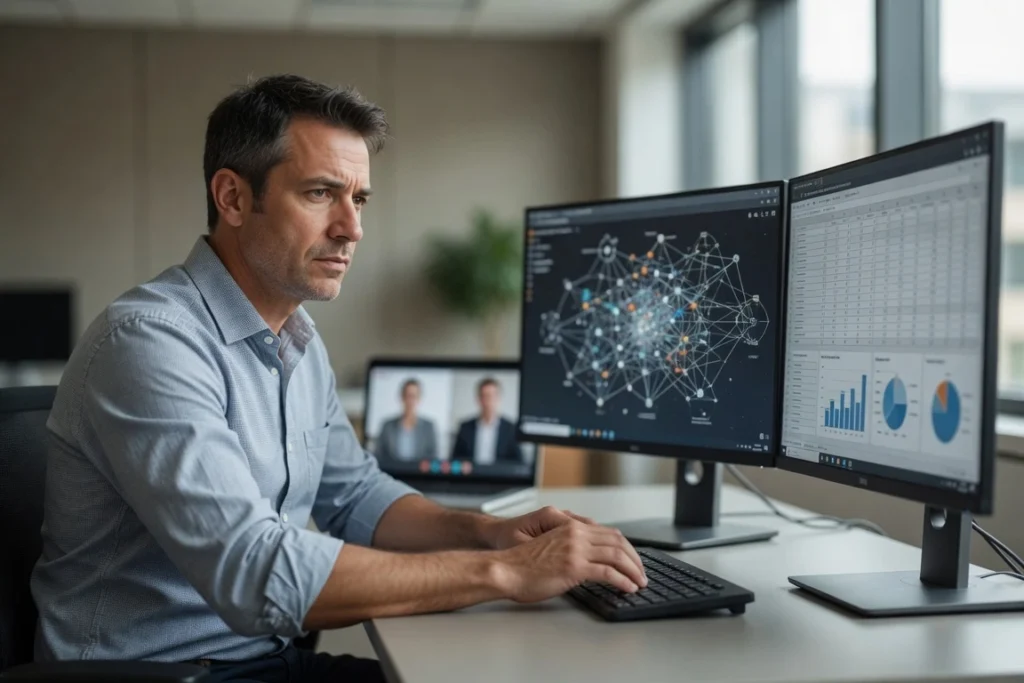 Senior enterprise SEO strategist analyzing site architecture and keyword data directly, not delegated to junior staff