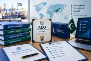 AEO services in Pakistan - Organized customs compliance documentation and certification checklist for authorized economic operator